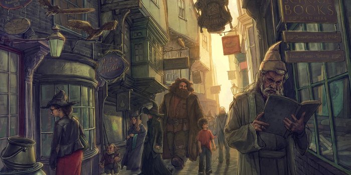 1920x1080 Diagon Alley || [AI-upscaled 8K] || [7680x4320] || [Fan art] || [Harry  Potter] || [Hogwarts] : r/wallpaper
