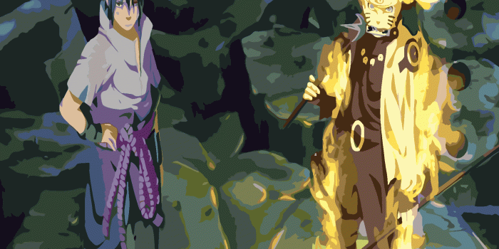 1969x1575 Naruto Vs Sasuke Fight Paint by Numbers - Paint My Numbers