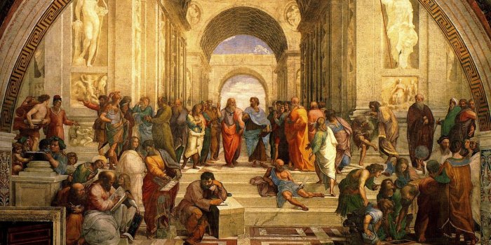 1366x768 renaissance -the-school-of-athens-classic-art-paitings-raphael-painter-rafael-philosophers-HD- Wallpapers | northierthanthou