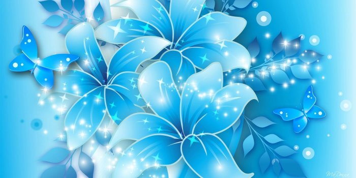 1920x1080 Light Blue Flowers Wallpapers
