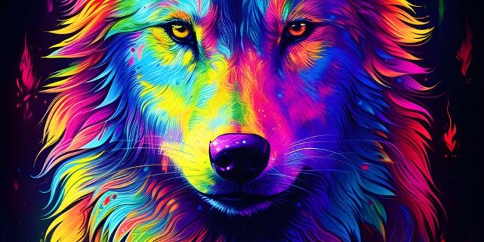 857x1200 Neon Wolf' Poster by Makadur | Displate