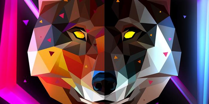 1242x2208 Wolf Wallpaper 4K, Wild, Low poly, Artwork, AMOLED