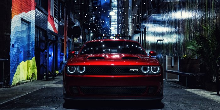 3440x1440 Dodge Challenger SRT Hellcat Wallpaper 4K, Muscle cars