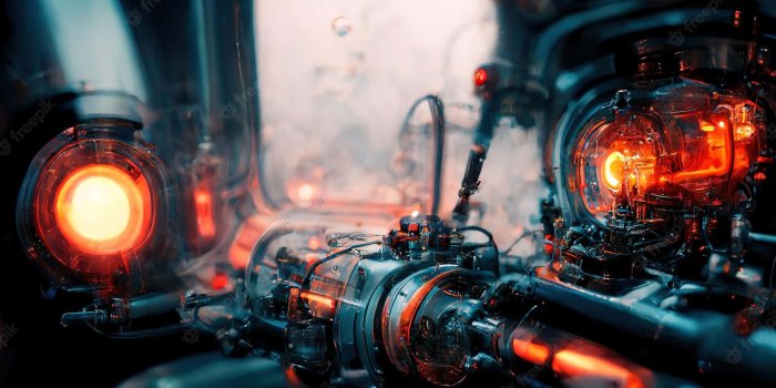 1920x1280 Download A Machine With A Red Light In It Wallpaper | Wallpapers.com