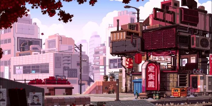 1280x720 Aesthetic Japan Street Live Wallpaper - 8BIT Pixel - Calm Japanese Music (1  hour)