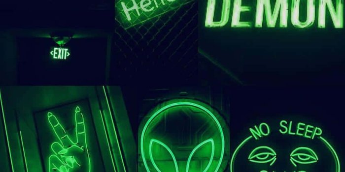 850x1513 Download Light up your desktop with a vibrant neon green aesthetic.  Wallpaper | Wallpapers.com