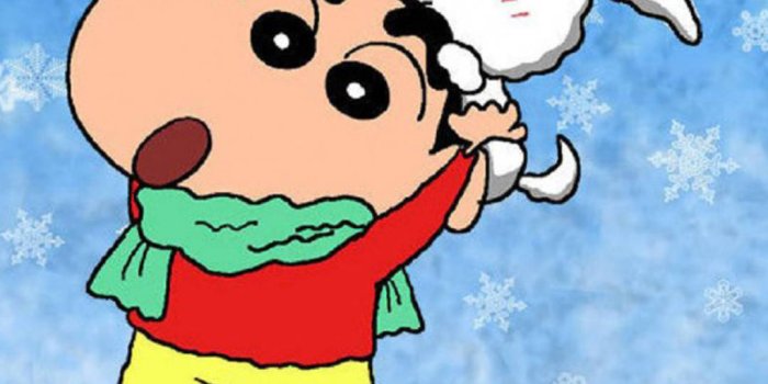 1080x1920 Download Shin Chan Snowflakes Wallpaper | Wallpapers.com