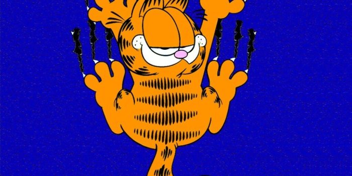 1024x768 Scratching Wall - Garfield Wallpaper