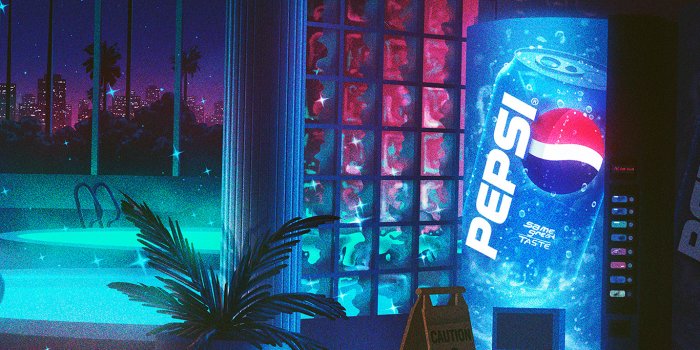 1366x768 wallpaper for desktop, laptop | bk30-art-pepsi-illust-night-hotel