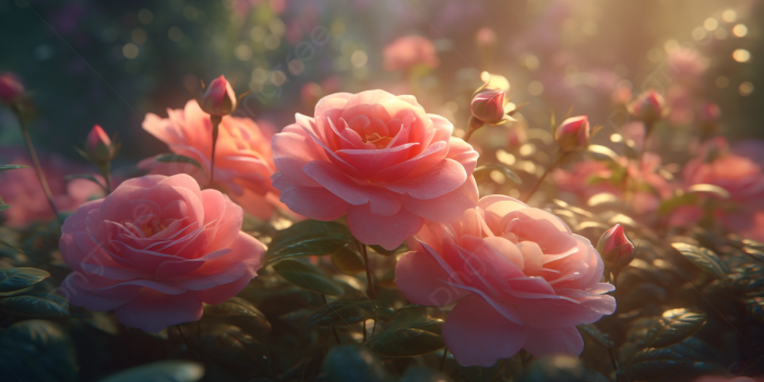 1200x672 Rose Garden Illustration Background, Rose Flower, Flowers, Red Background  Image And Wallpaper for Free Download