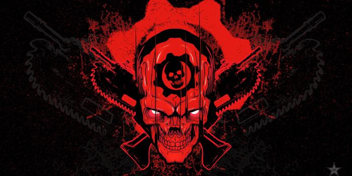 2560x1440 Download Gears Of War Black And Red Gaming Wallpaper | Wallpapers.com