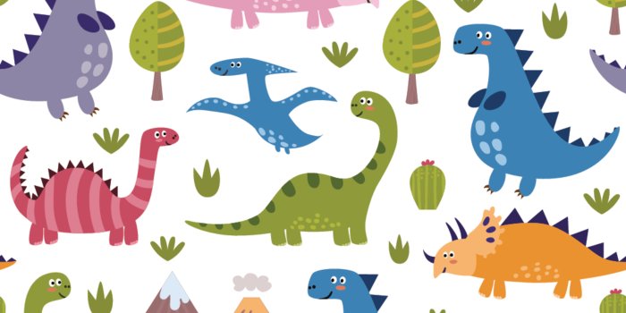 3200x3200 Cute Dinosaur Pattern Mural - Murals Your Way