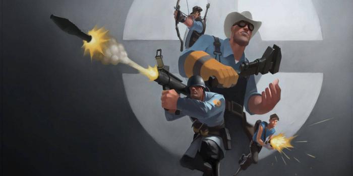 1600x1000 Download TF2 In Gray Background Wallpaper | Wallpapers.com