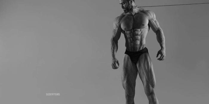 1080x1213 Download Muscular Model Giga Chad Posing Confidently Wallpaper | Wallpapers .com