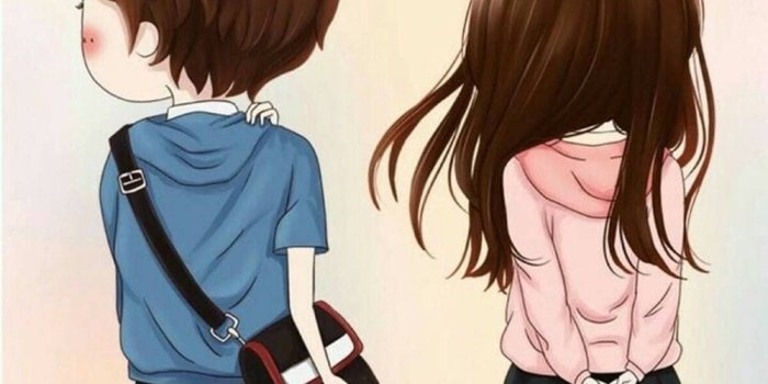 1000x1778 Download Girl And A Cute Boy Cartoon Wallpaper | Wallpapers.com