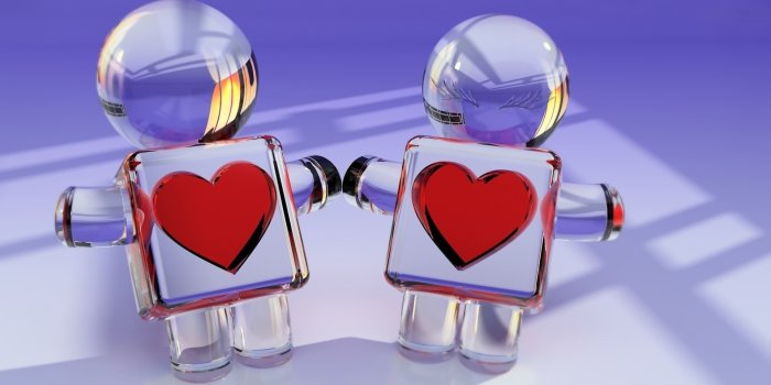 1920x1200 Glass boy and girl wallpaper - 3D wallpapers - #40667