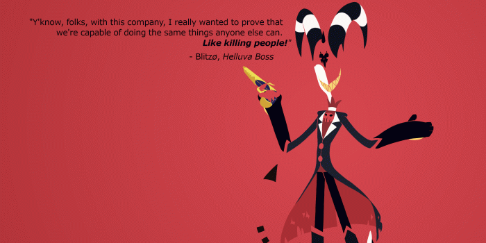 2560x1440 Minimalist Wallpaper Art - Blitzo [OC] : r/HelluvaBoss