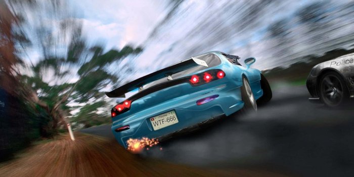1920x1219 Download Fast Moving Blue Mazda Rx 7 Racing Wallpaper | Wallpapers.com