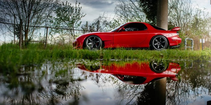 1440x900 Download Red Mazda Rx7 Reflection Wallpaper | Wallpapers.com