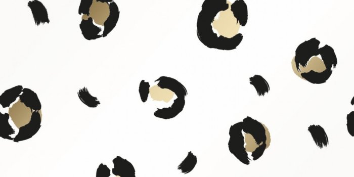 1000x1000 Leopard Metallic Animal Print wallpaper in black & gold | I Love Wallpaper
