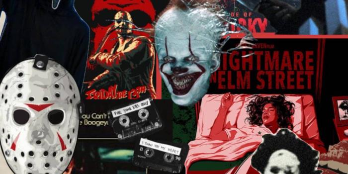 1080x1920 Download Horror Movie Collage Aesthetic Characters Wallpaper | Wallpapers .com