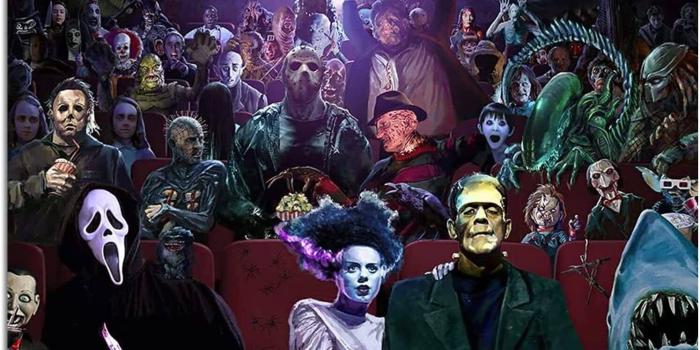 1495x1063 Download Horror Movie Collage Iconic