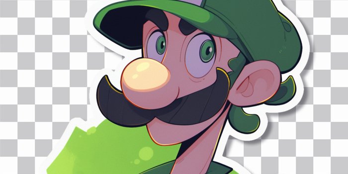 1000x1000 Super Mario Luigi Aesthetic Sticker - Iconic Gaming PNG Sticker