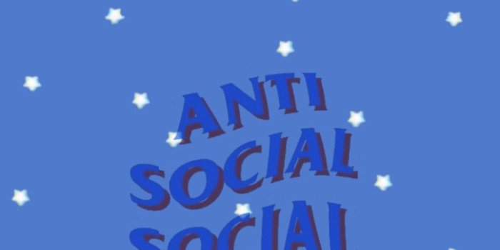 750x1334 Anti social social club wallpaper | Blue aesthetic tumblr, Cute blue  wallpaper, Light blue aesthetic