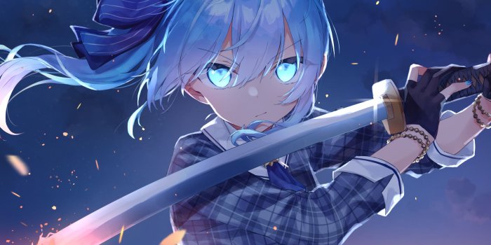 2128x1568 HD desktop wallpaper: Anime, Virtual Youtuber, Hololive, Hoshimachi Suisei  download free picture #1043824