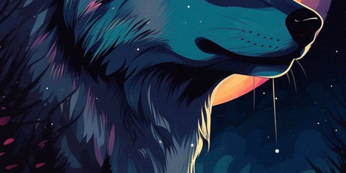 1183x2560 Wolf & Moon Art Wallpapers - Cool Wolf Wallpapers for iPhone 4k
