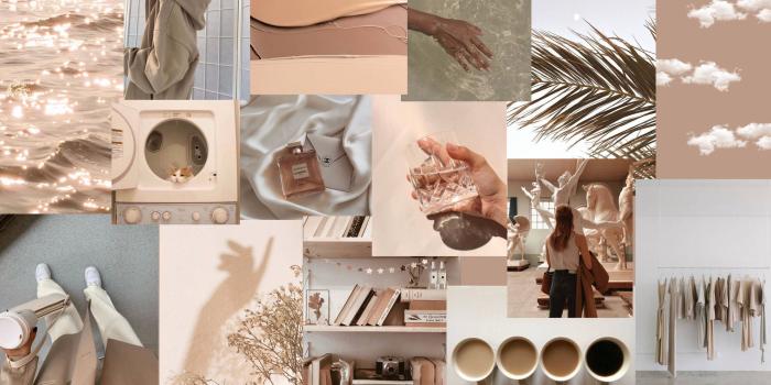 1920x1068 100+] Beige Aesthetic Collage Wallpapers | Wallpapers.com