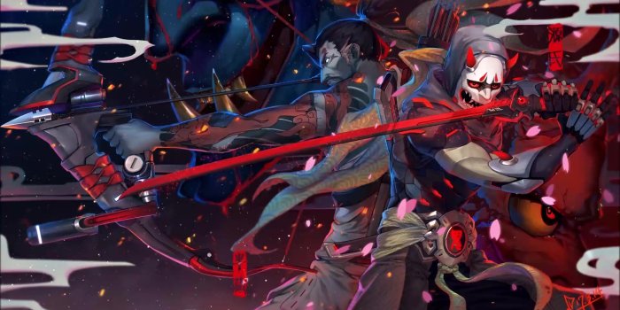 1920x1080 Genji Vs Hanzo Overwatch Live Wallpaper - WallpaperWaifu