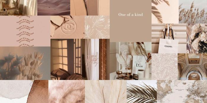 1536x1920 Download Feminine Beige Aesthetic Collage Wallpaper | Wallpapers.com