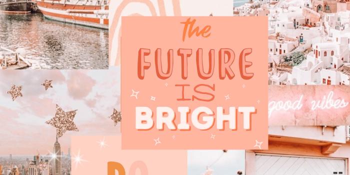 1130x2020 Peach Aesthetic Collage Wallpapers