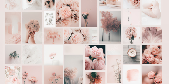 1200x673 Pink And White Photo Collages On A Background, Aesthetic Printable Picture  Background Image And Wallpaper for Free Download