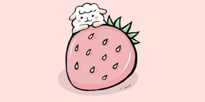 800x1424 100+] Pastel Cute Strawberry Wallpapers