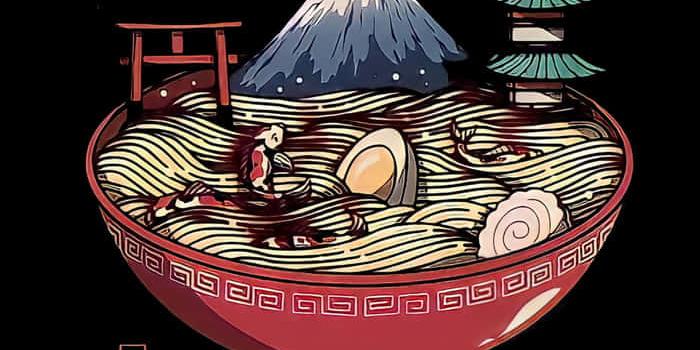 700x1517 Download Japanese Ramen Digital Art Wallpaper | Wallpapers.com