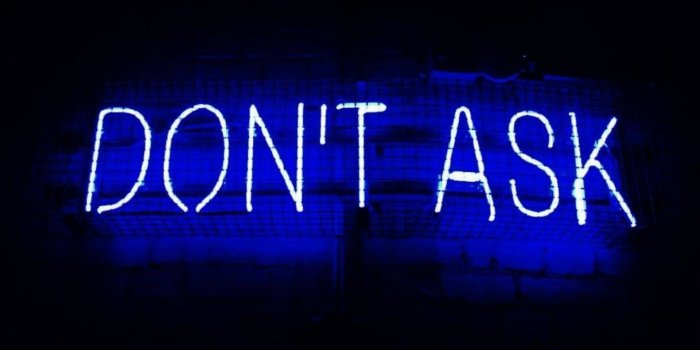 1920x1080 Download Neon Blue Don't Ask Signage Wallpaper | Wallpapers.com