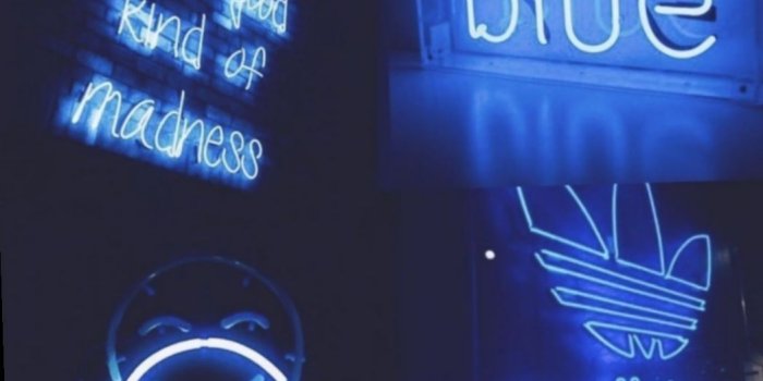 1048x1888 Neon Blue Aesthetic Wallpaper - EnWallpaper