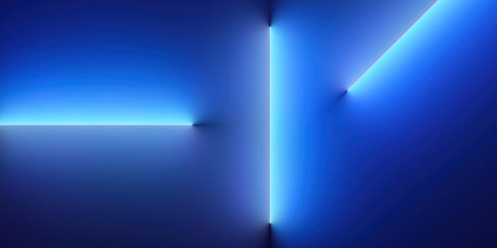 2560x1440 iPhone 13 Pro Wallpaper 4K, iOS 15, Stock, Blue background