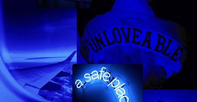 675x1200 Blue aesthetic wallpaper | Cool blue wallpaper, Dark blue wallpaper, Black  and purple wallpaper