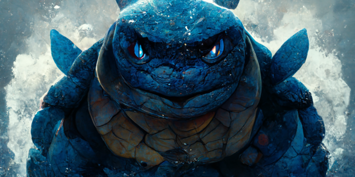 1024x1024 prompthunt: blastoise pokemon epic poster, water pokemon, high details,  dynamic pose, concept art, 4k