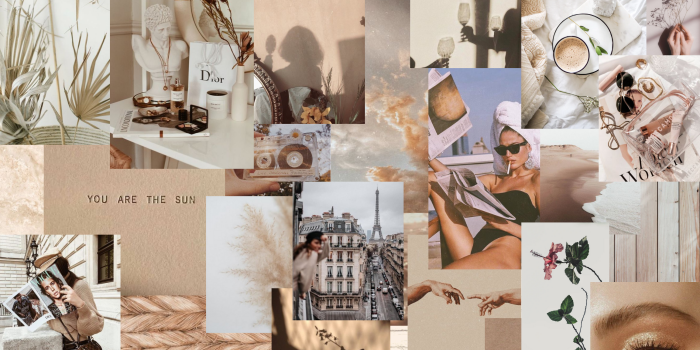 2304x1440 Neutral Collage | Cute laptop wallpaper, Wallpaper notebook, Aesthetic  desktop wallpaper
