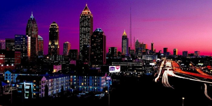 1600x1000 Purple City Lights Wallpapers