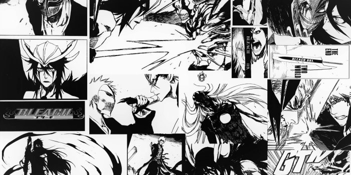 1920x1274 Download Anime Art Black And White Bleach Ichigo Manga Wallpaper |  Wallpapers.com