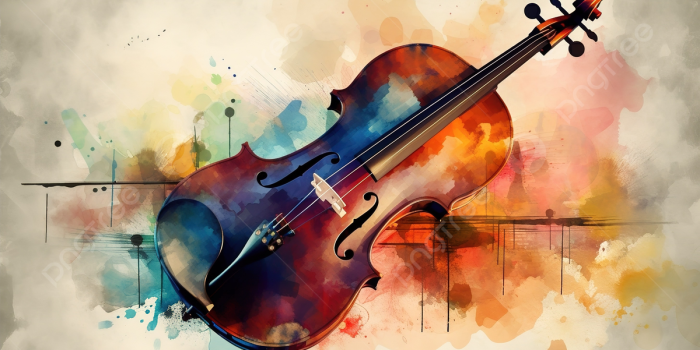 1200x673 An Image Of A Watercolor Painting Of A Violin Background, Instrumental  Pictures Background Image And Wallpaper for Free Download