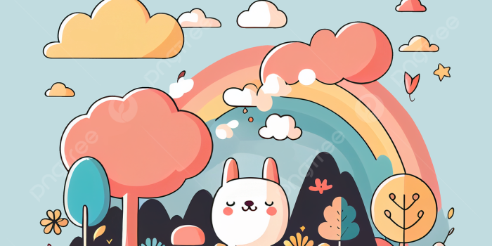 1200x675 Cartoon Cute Bunny Background, Cartoon, Background, Little Rabbit  Background Image And Wallpaper for Free Download