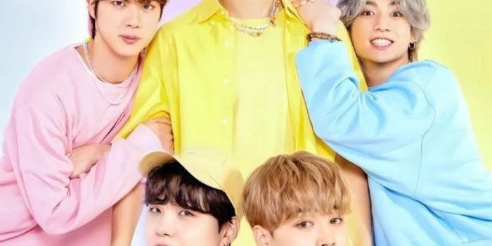 736x1545 Download Portrait Pastel Cute BTS Group Wallpaper | Wallpapers.com