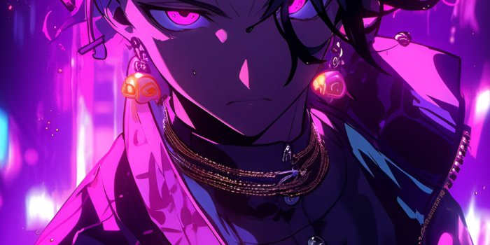 1181x2560 Stylish Anime Guy Purple Wallpapers - Purple Anime Wallpapers 4k