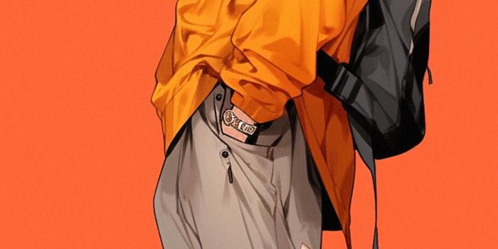 1183x2560 Anime Boy with Dog Orange Wallpaper - Cute Anime Boy Wallpaper